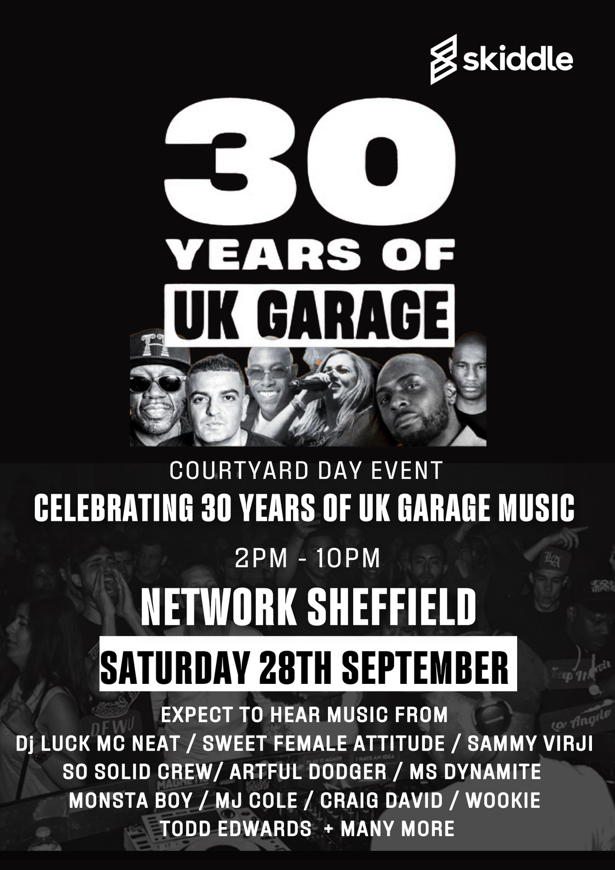 30 Years Of Uk Garage Music at Network Saturday 28th September Courtyard Day Party