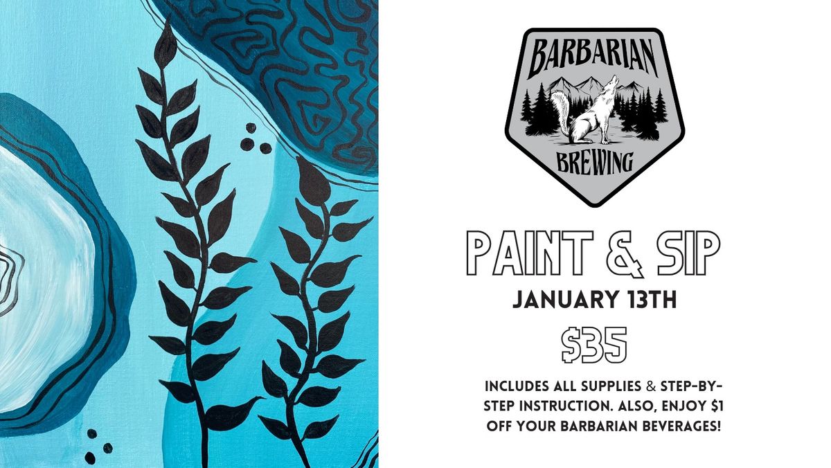 Paint & Sip at Barbarian Brewing