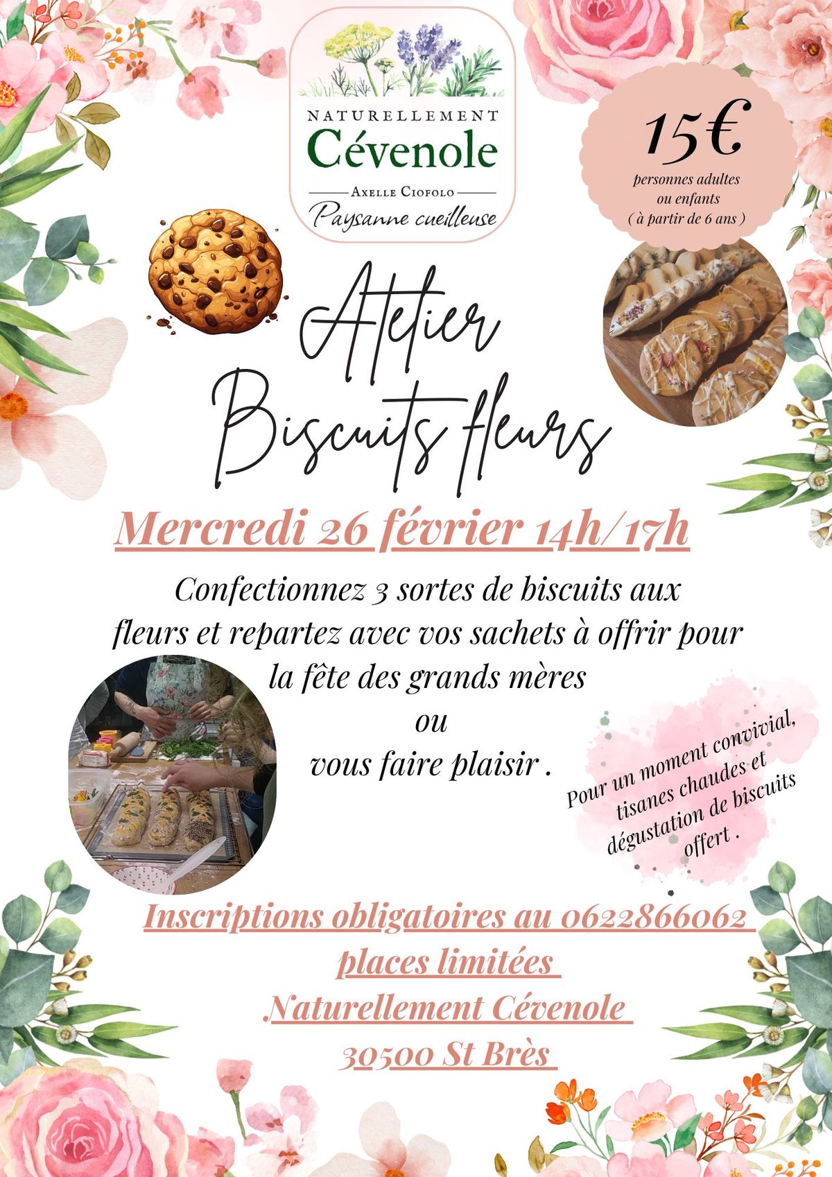 atelier biscuits fleurs 