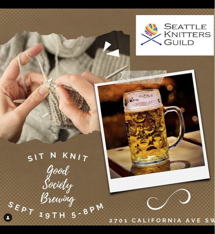 Sit N Knit Sept 19th at Good Society Brewing