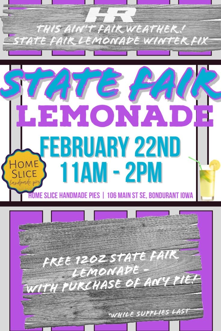 This ain\u2019t fair weather! State Fair lemonade winter fix. 