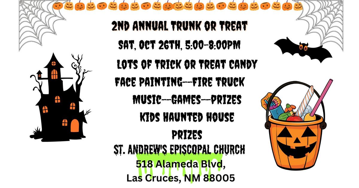 2nd Annual Trunk or Treat & Haunted House at St. Andrew's