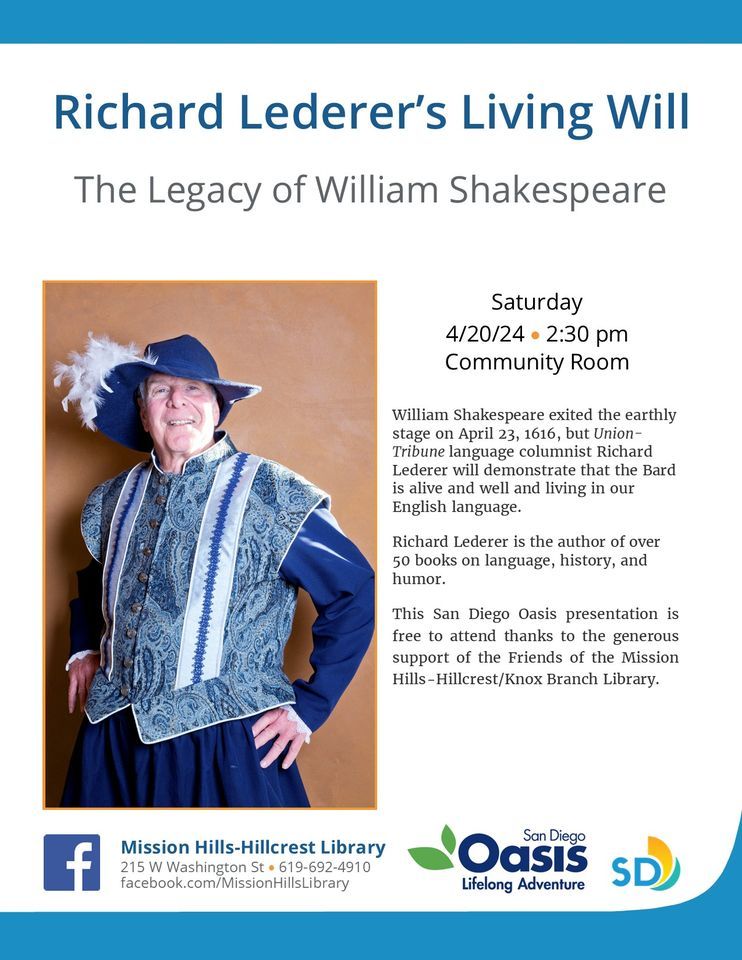 Richard Lederer's Living Will: The Legacy of William Shakespeare