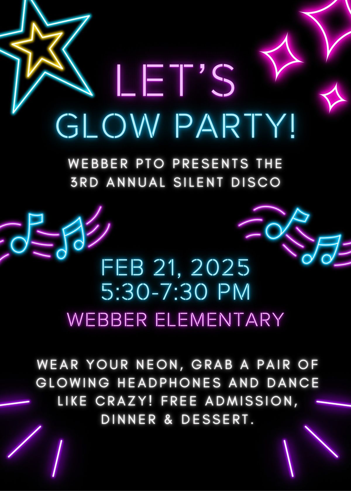 Webber PTO Silent Disco - Glow Party! 