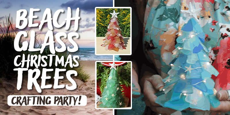 Beach Glass Christmas Trees - Howell