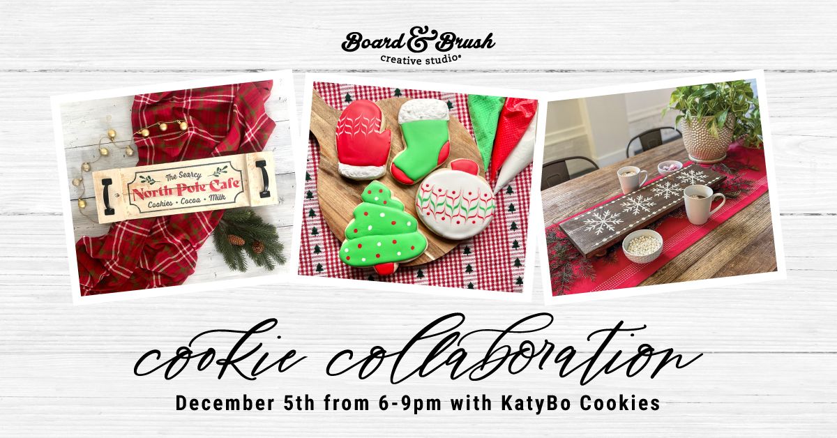 Christmas Cookie Decorating Collab Workshop at Board & Brush Rockwall