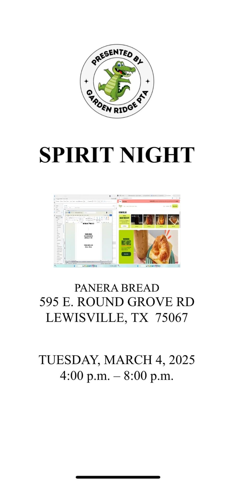 GRE Spirit Night at Panera Bread Lewisville