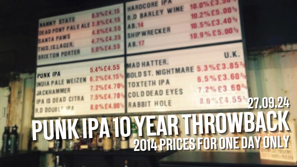 Punk IPA 10 Year Throw Back