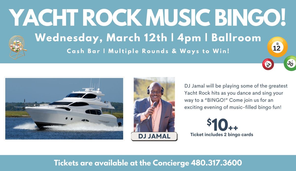 Yacht Rock Music Bingo!