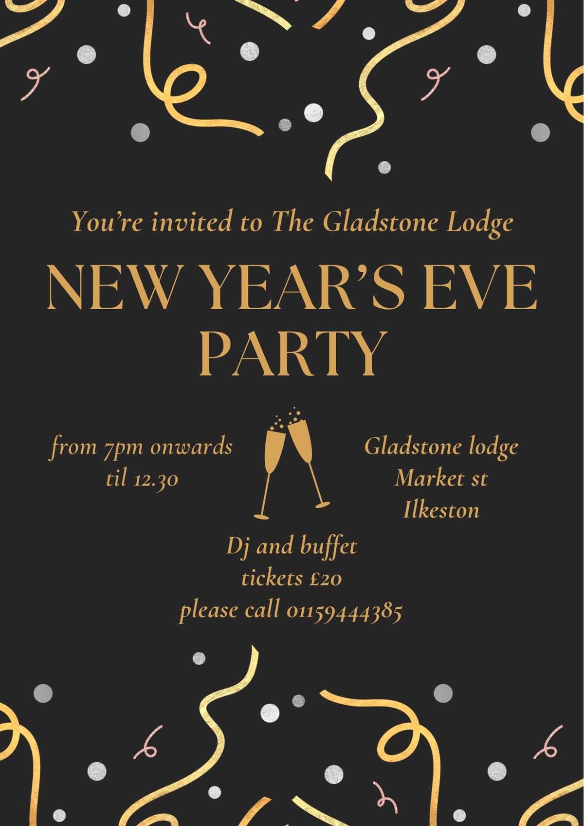 The Gladstone Lodge New Year\u2019s Eve party 