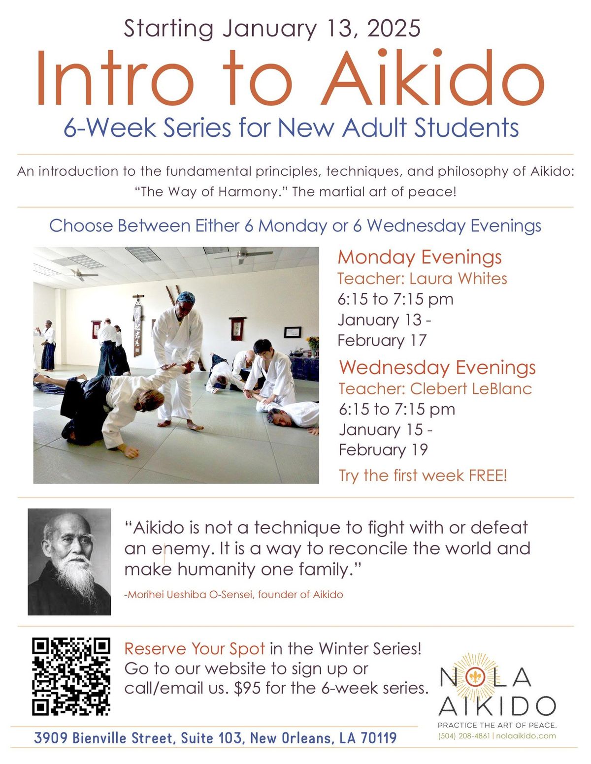 NOLA Aikido Winter Intro Series