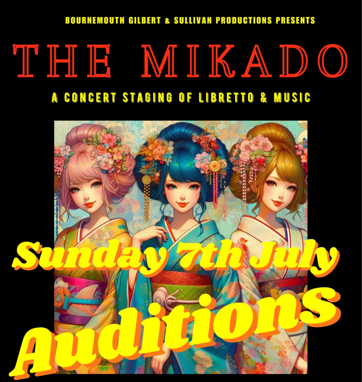 Auditions - The Mikado A Concert Staging of Libretto and Music