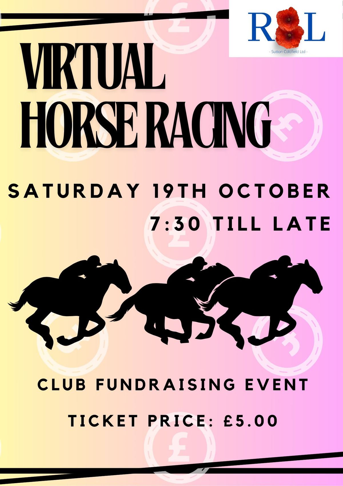 Virtual Horse Racing Event - Sutton Coldfield