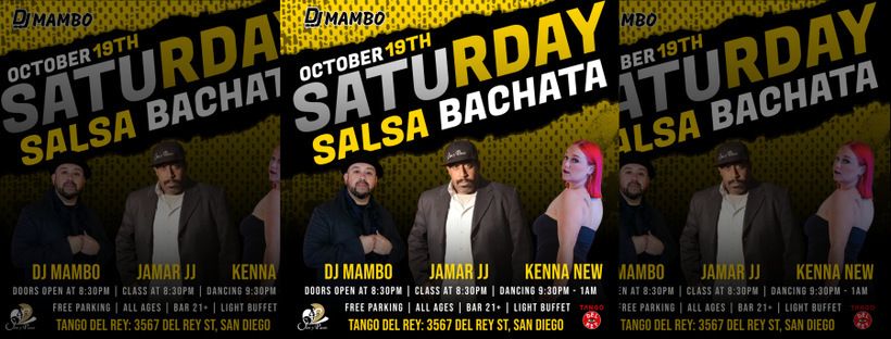 SALSA Y BACHATA SATURDAY OCT. 19TH