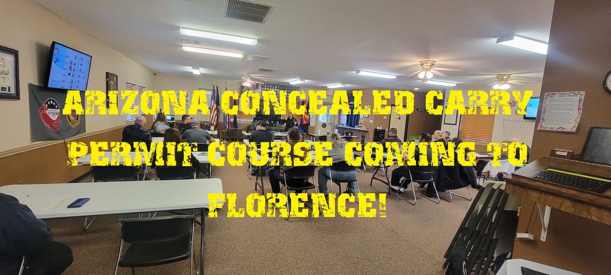 $20 Multi-State Concealed Carry Permit Course in Florence (Sunday class)