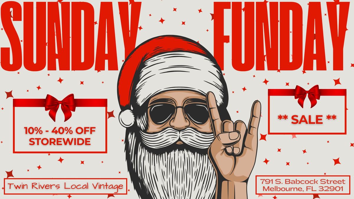 Sunday Funday Storewide Sale --- December 1, 2024