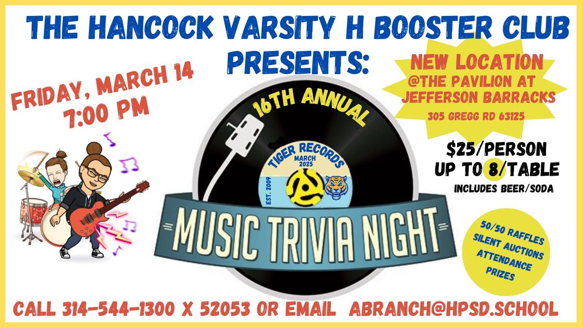 16th Annual Varsity H Music Trivia