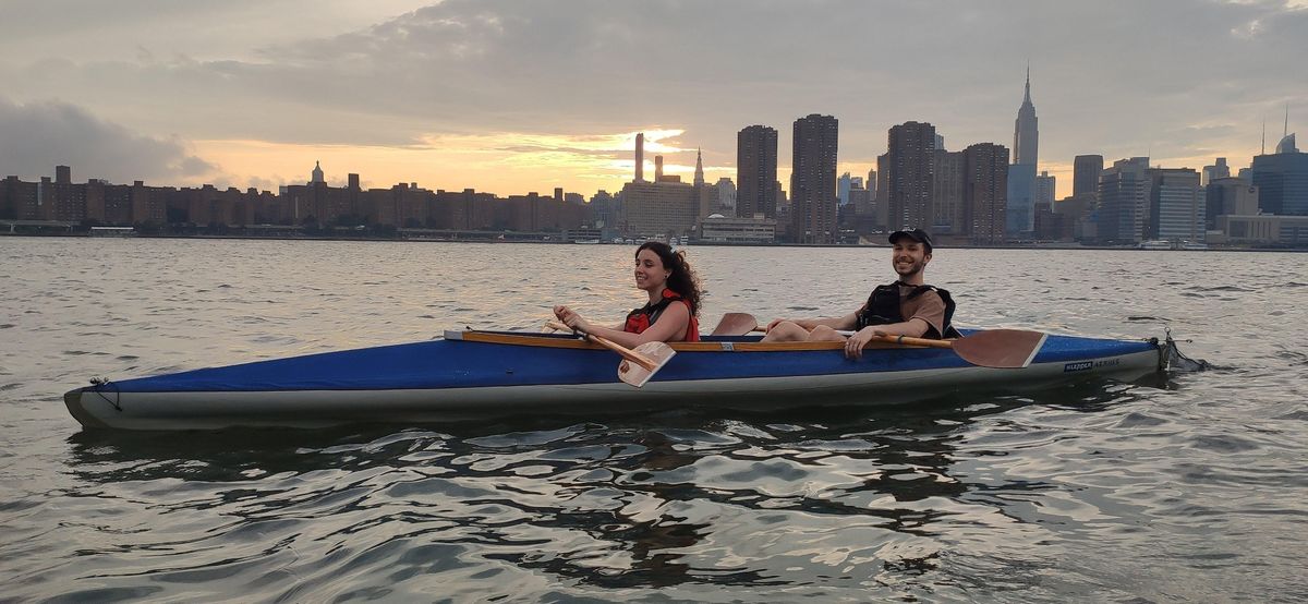 Kayaking NYC Waterfront with classic kayaks, Hunter's Point South Kayak
