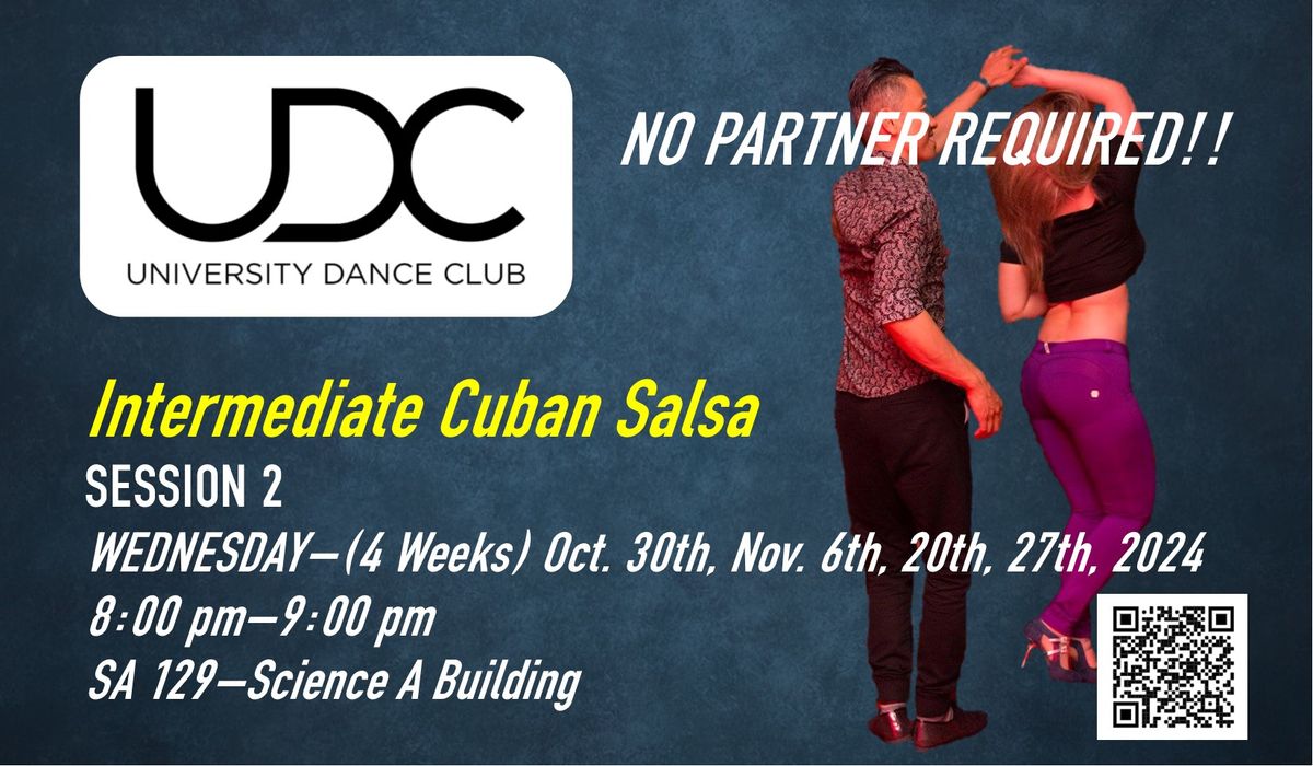 UDC Dance Classes: INTERMEDIATE CUBAN STYLE SALSA - FALL SESSION