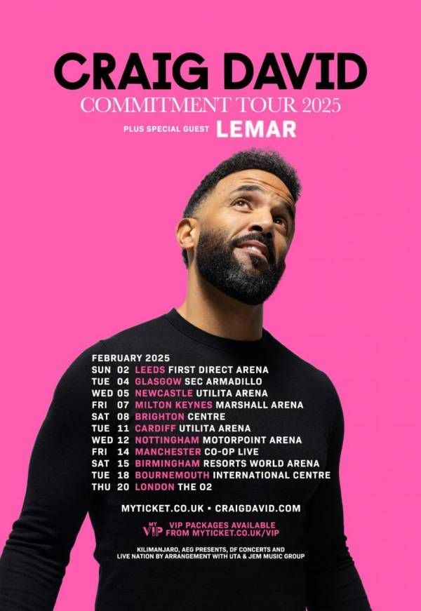 Craig David at Bournemouth International Centre