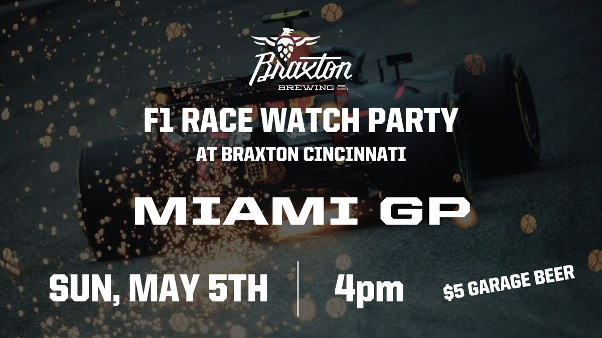 F1 Race Watch Party at Braxton Cincinnati