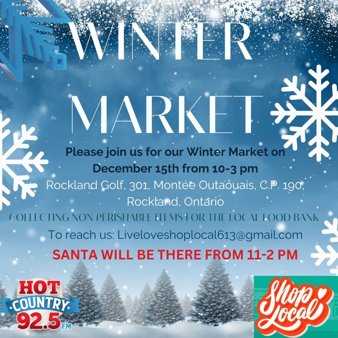 Winter Market Dec 15th 10-3pm 