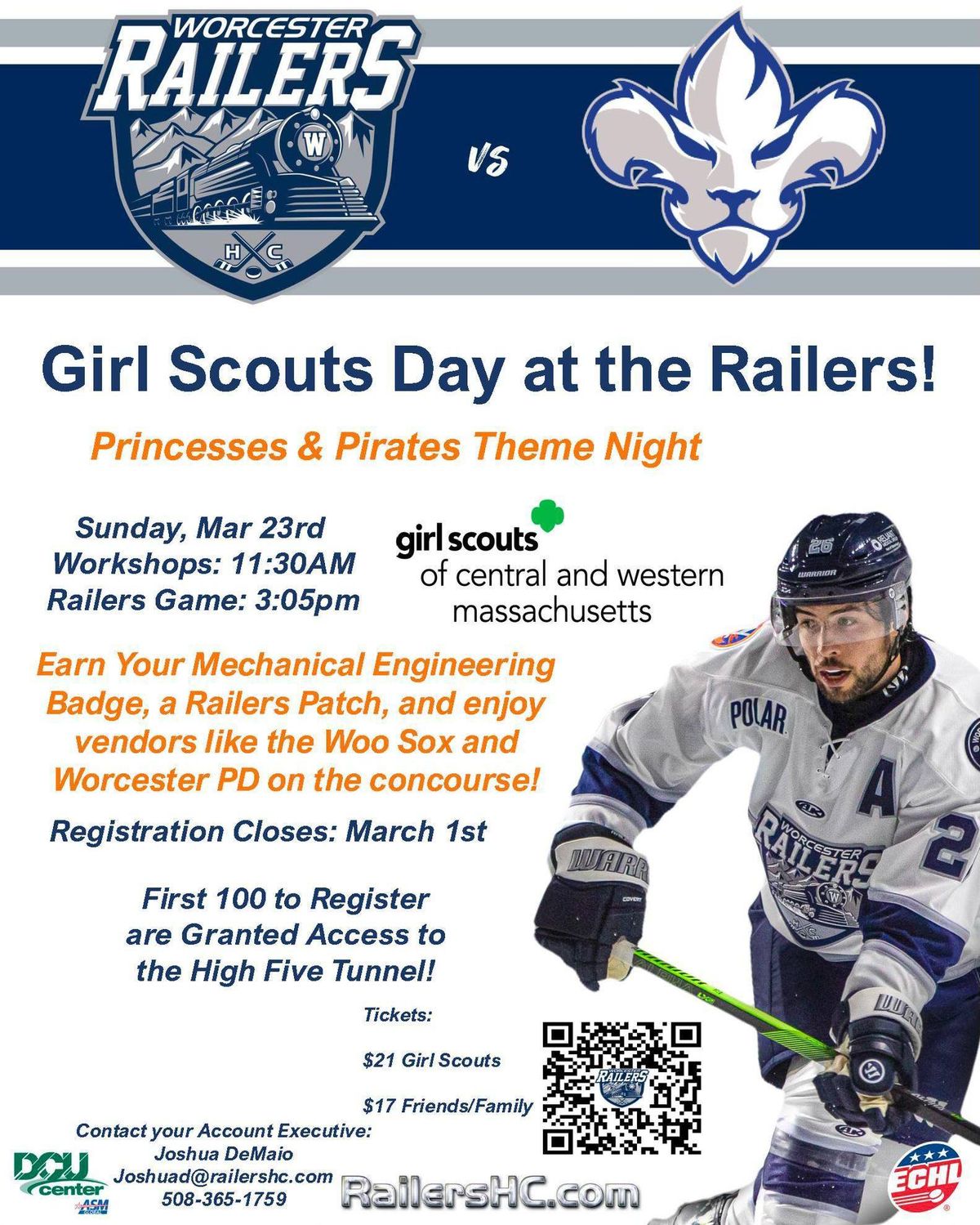 Girl Scout Night at the Railers