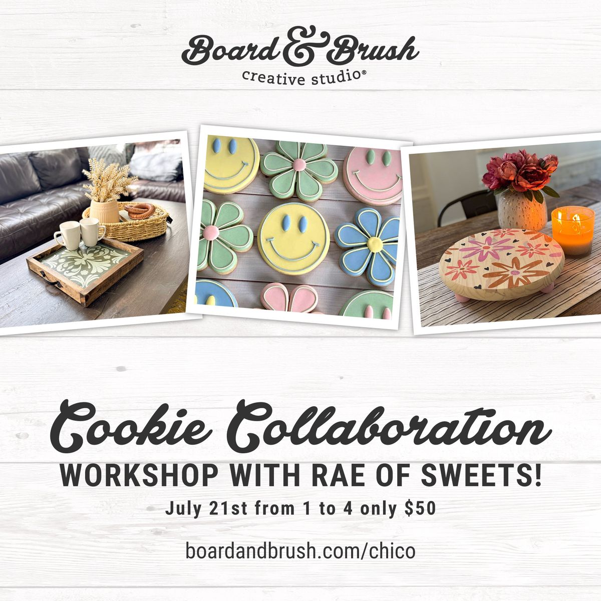 Cookie decorating and DIY wood tray workshop