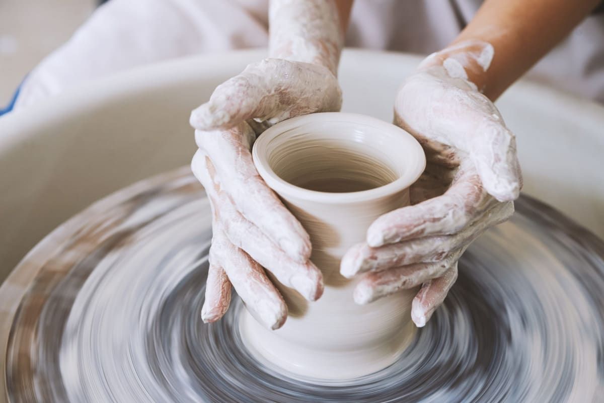  Adult Beginners Pottery Wheel! 