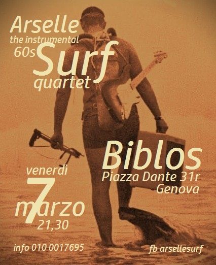 Arselle Instrumental 60s SURF Quartet @ Biblos Pub!