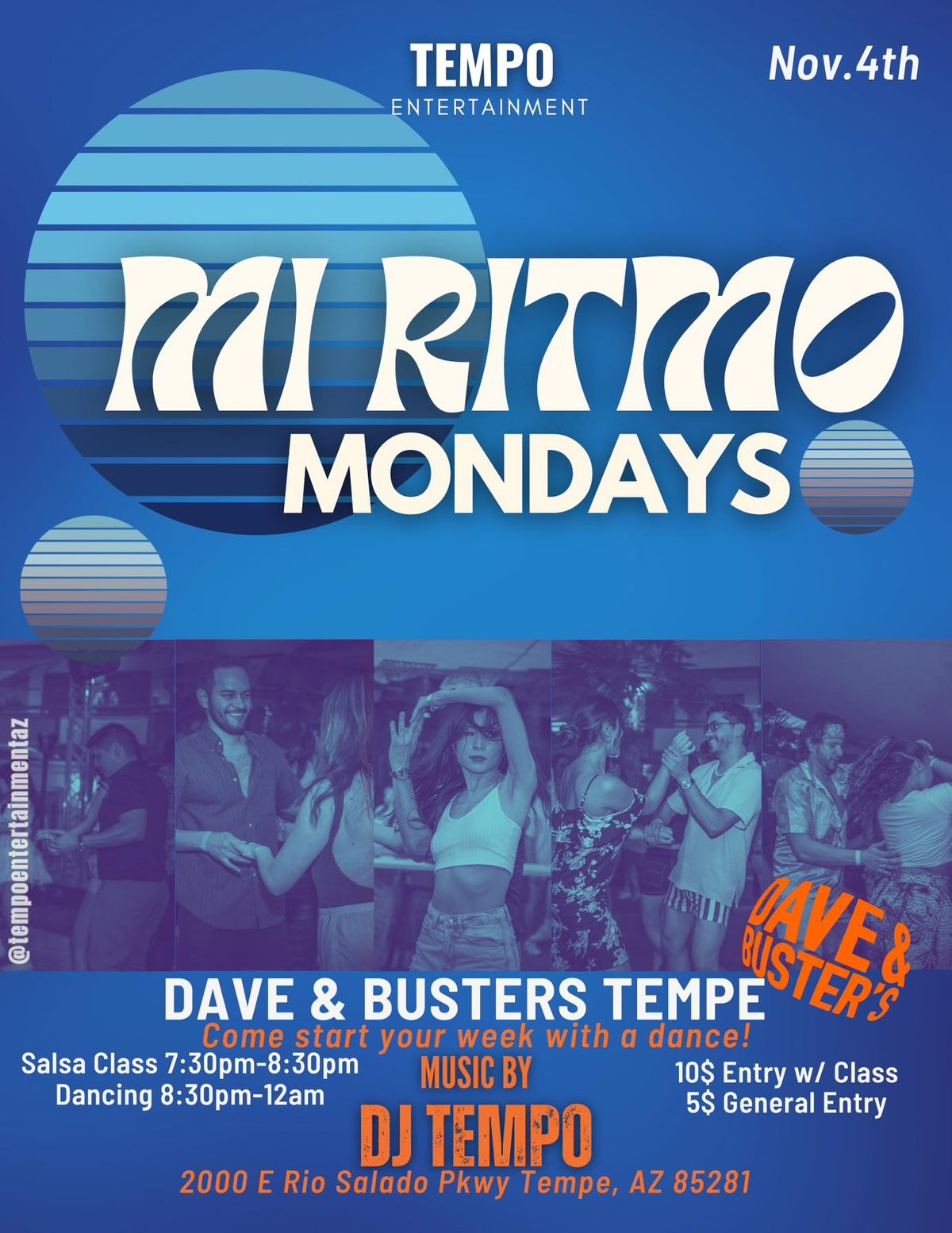 Mi Ritmo Mondays @ Dave & Busters Tempe Rooftop 