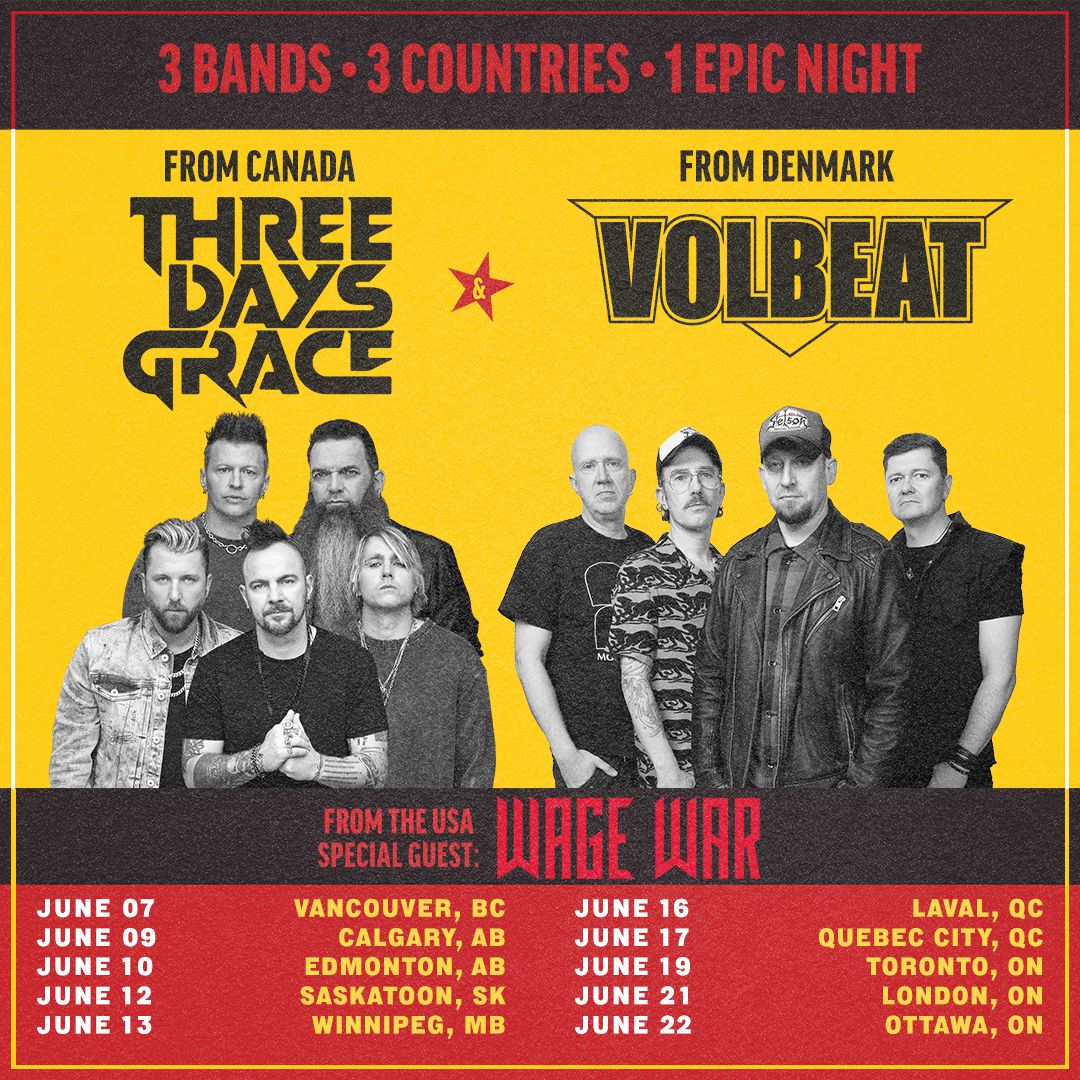 Three Days Grace and Volbeat at Rogers Place