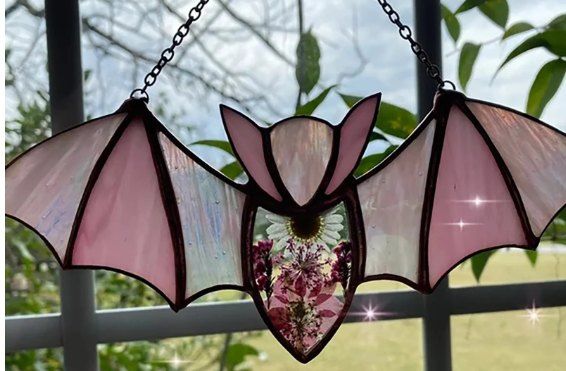 Havre De Grace MD- Bat with Dried Flowers