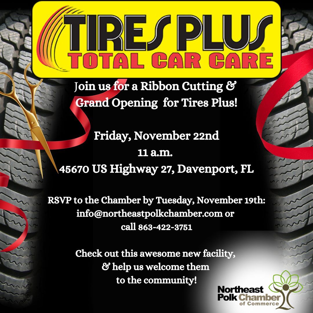 Ribbon Cutting for Tires Plus Total Car Care