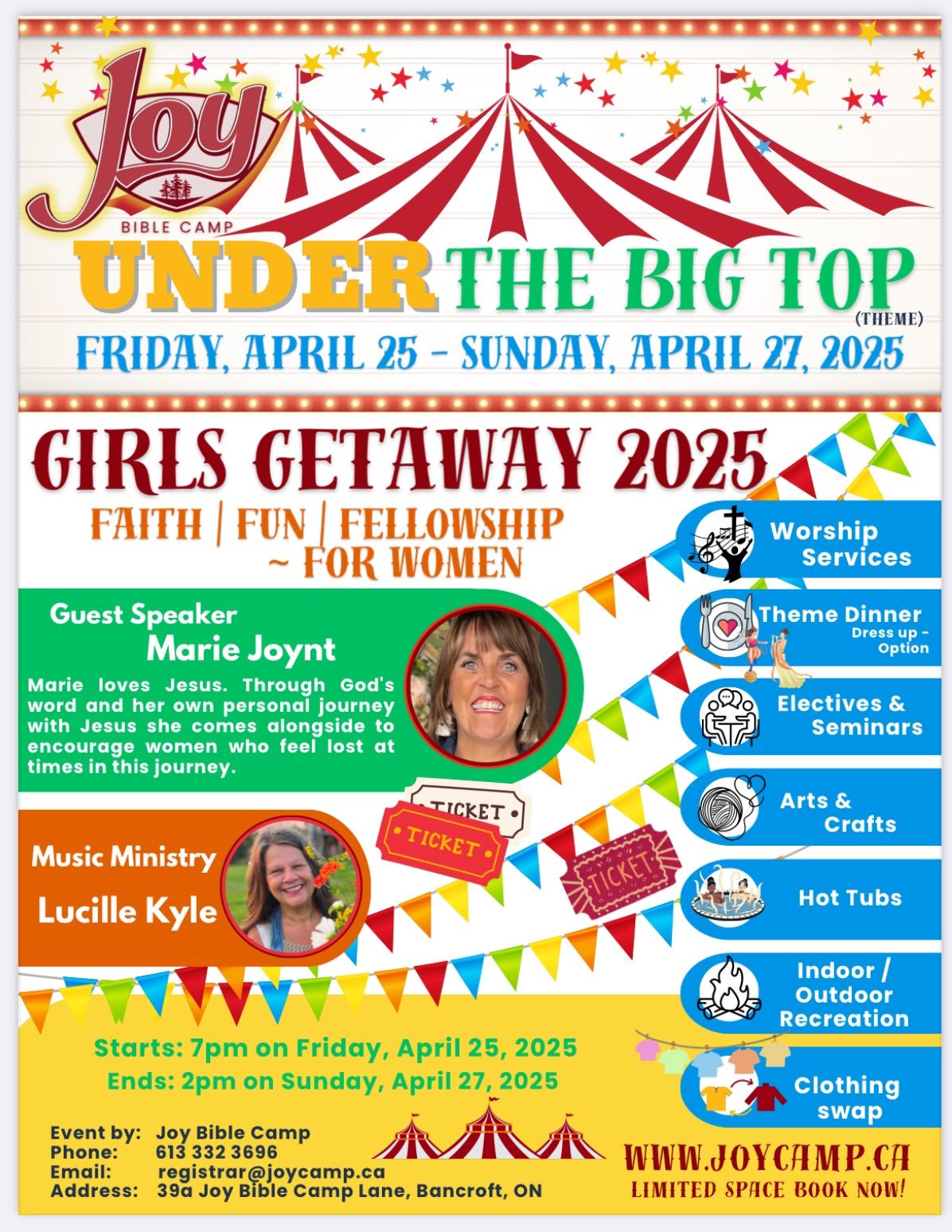 Girls Getaway ~ UNDER THE BIG TOP ~ Women's Retreat