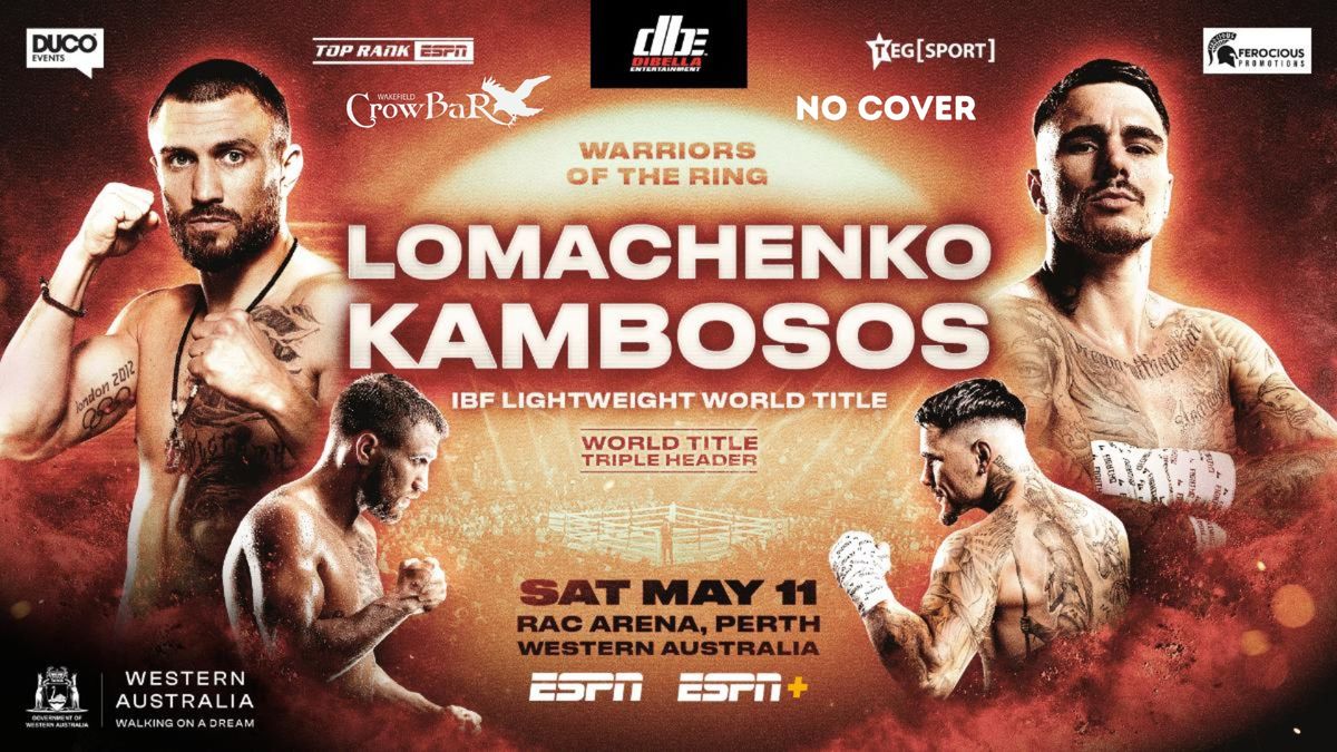 Lombachenko vs Kambosos w\/ NO COVER @ Wakefield Crowbar