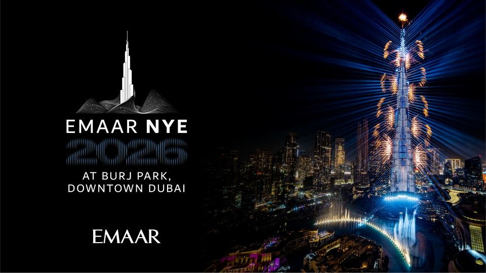 EMAAR New Year's Eve 2026 at Burj Park, Downtown Dubai
