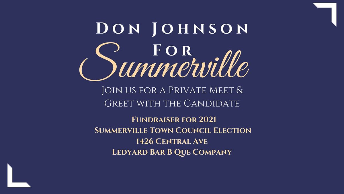 Private Dinner Party Fundraiser: Don Johnson for Summerville