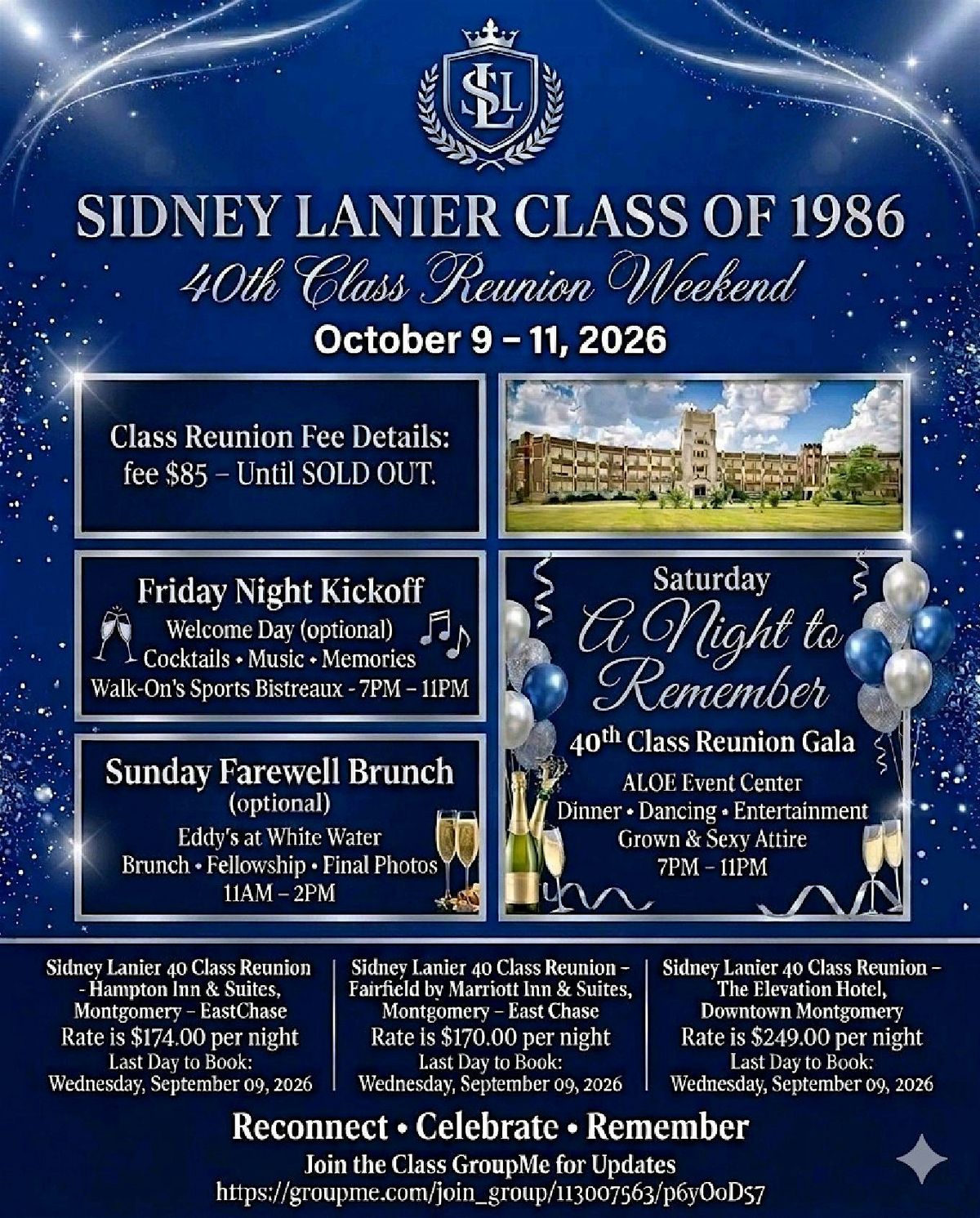 Sidney Lanier Class of 1986 40th Class Reunion (A Weekend to Remember)