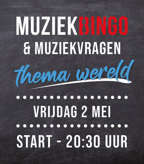 Muziekbingo & Speciaalbierbar Caf\u00e9 - Thema 'De wereld'