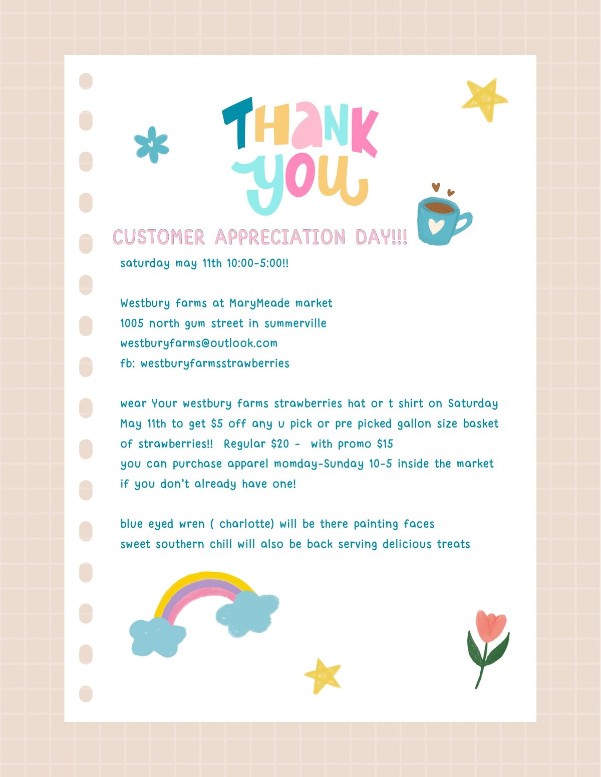 Customer appreciation day!  