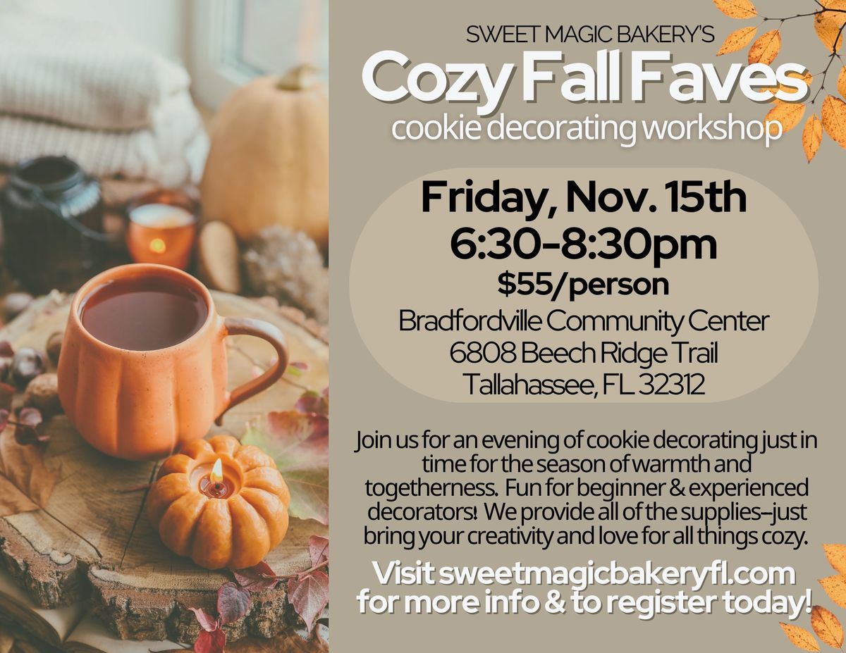 Cozy Fall Faves Cookie Decorating Workshop