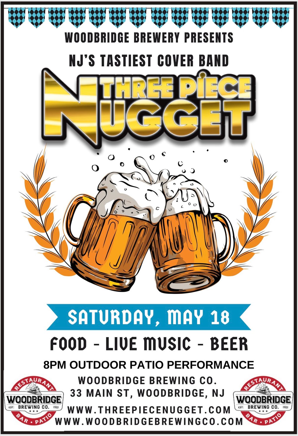 Three Piece Nugget Rocks Woodbridge Brewing Company - Woodbridge, NJ