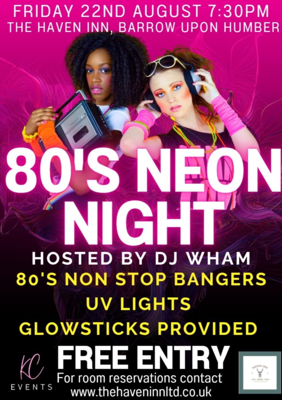 80's NEON Night at The Haven Inn \ud83d\udc9c\ud83d\udc9a\ud83e\ude77