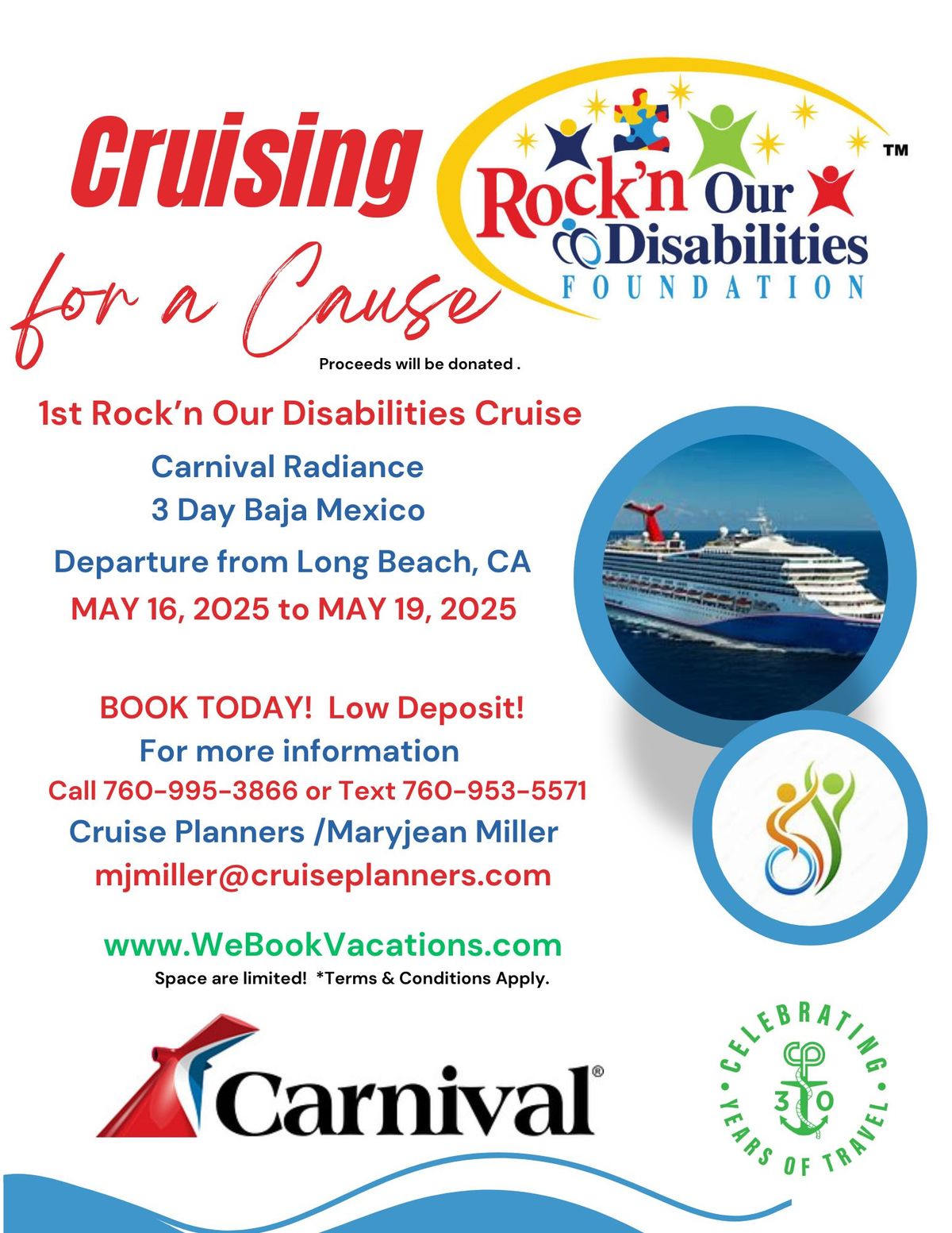 Rock'n Our Disabilities - Cruising for Cause 2025