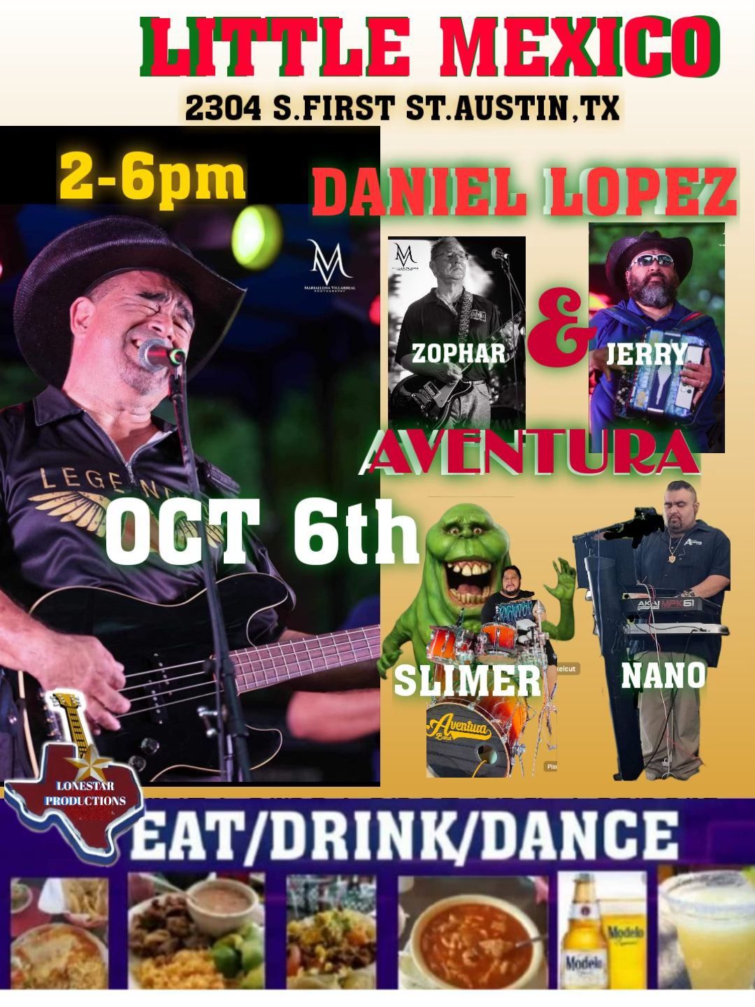 Daniel Lopez & Aventura Live at Little Mexico - October 6th!