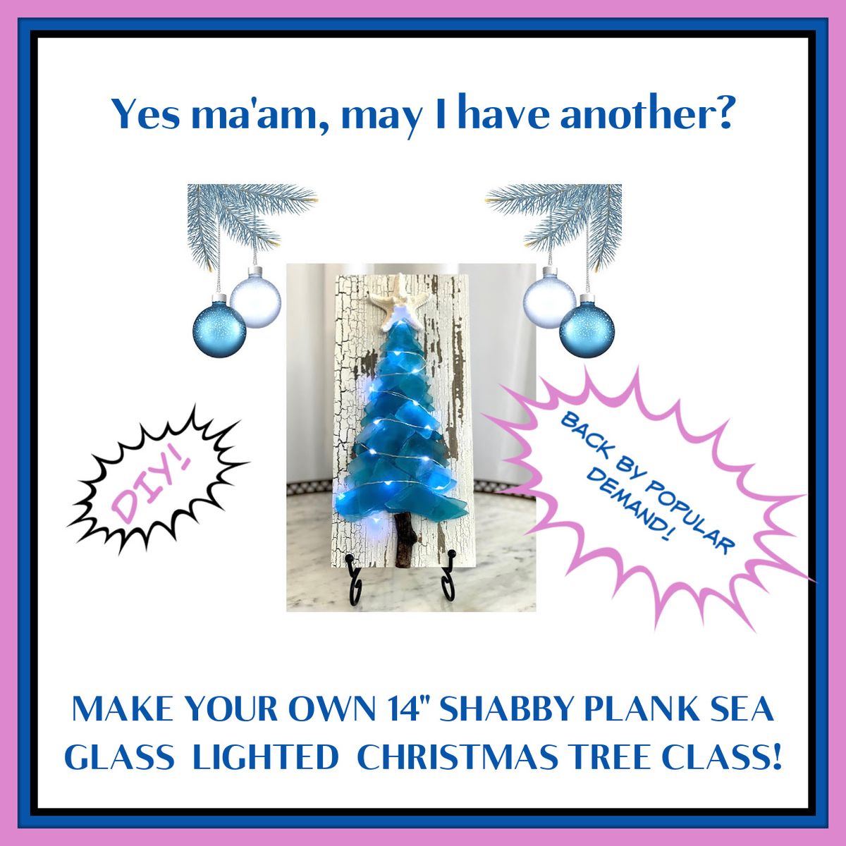 Lighted Shabby Plank Christmas Tree Class