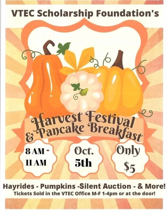 VTEC Scholarship Foundation's Annual Harvest Festival and Pancake Breakfast