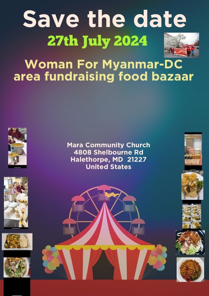 Women for Myanmar, DC area fundraising food bazaar