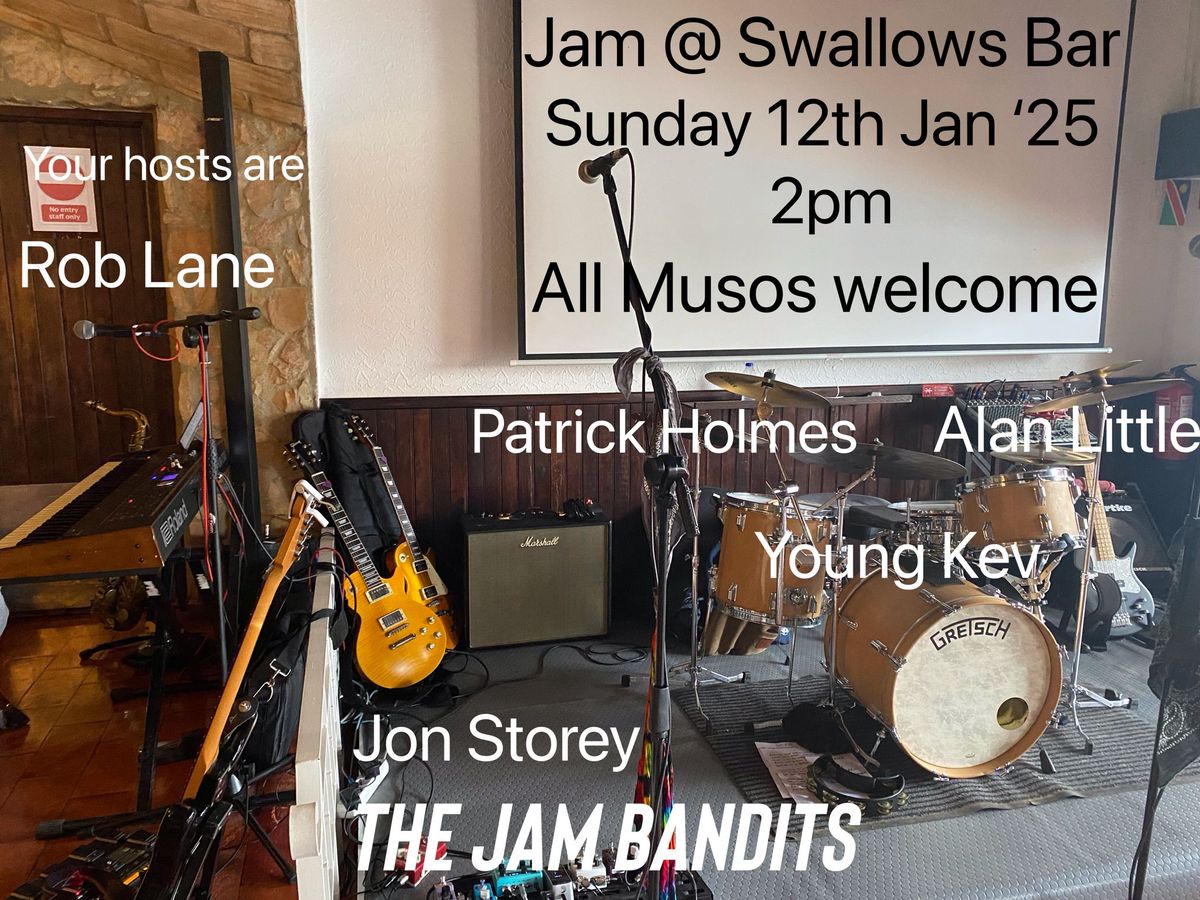 Swallows Jam Session - Sunday 12th Jan 2pm - Hosted by The Jam Bandits